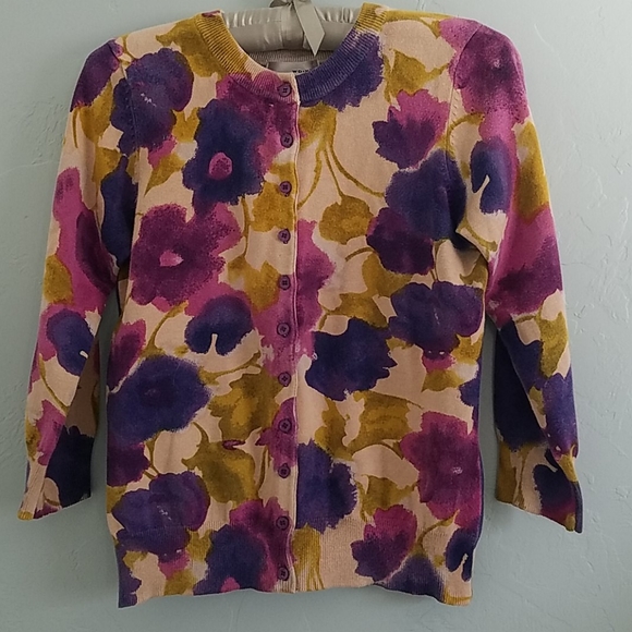 Colorful Floral Cardigan Med - Picture 1 of 13